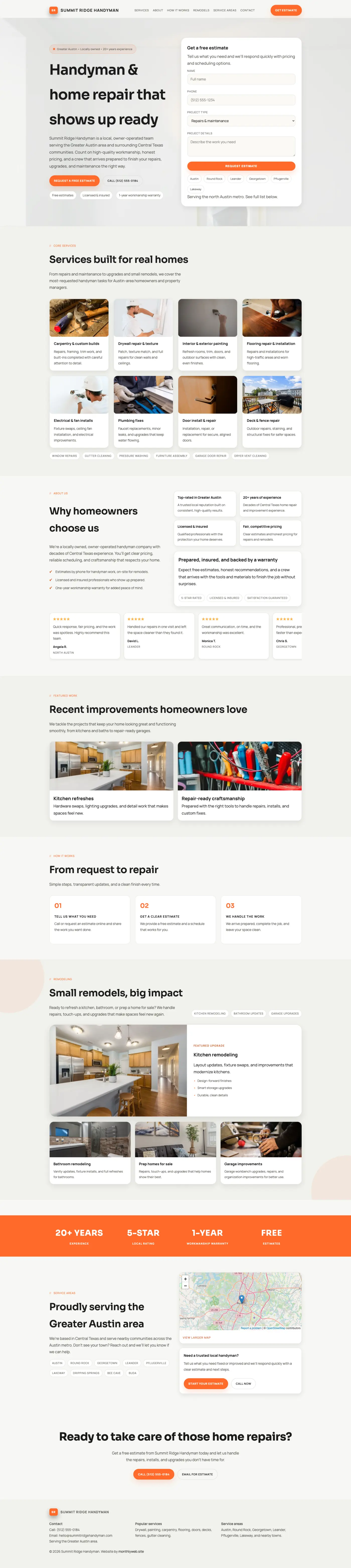 Summit Ridge Handyman website preview