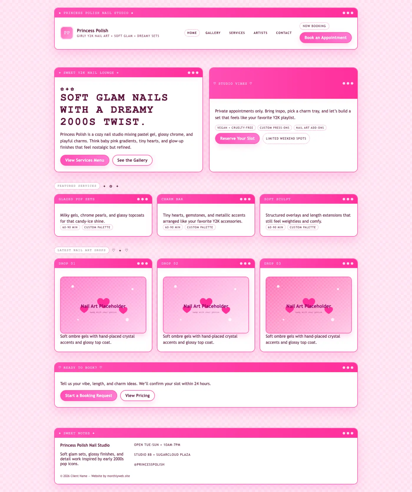 Princess Polish website preview