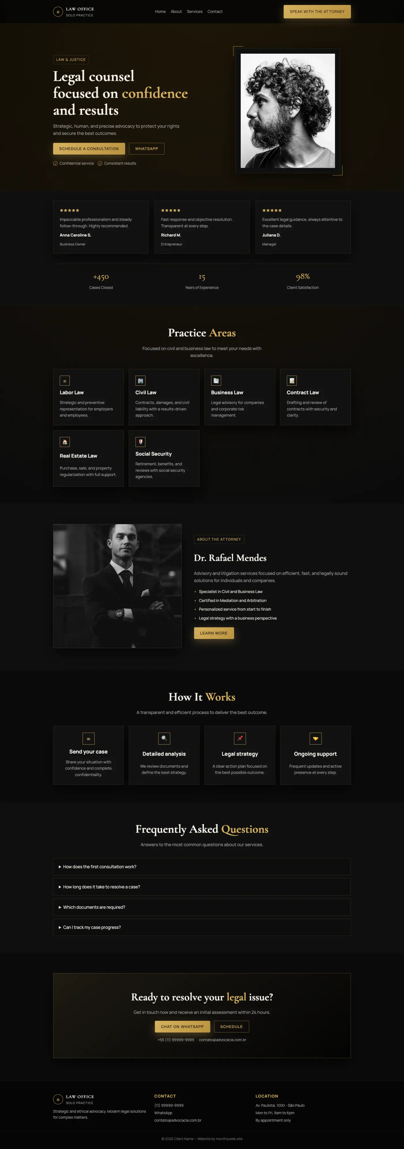 Solo Law Office website preview